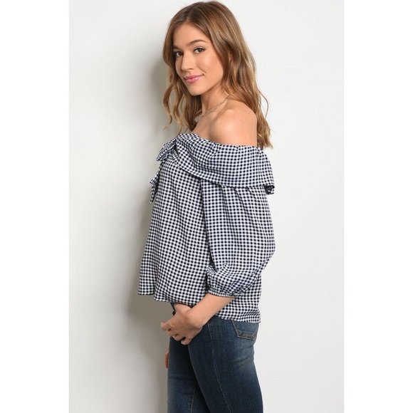{ NEW } Bows & Gingham Off The Shoulder - Picture 4 of 4
